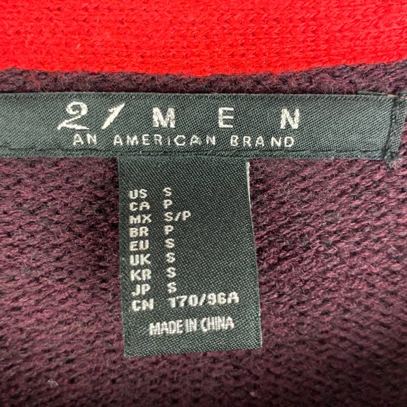 21 Men Purple Snowman Christmas Holiday Long Sleeve Crew Neck Sweater Size S - Picture 8 of 9